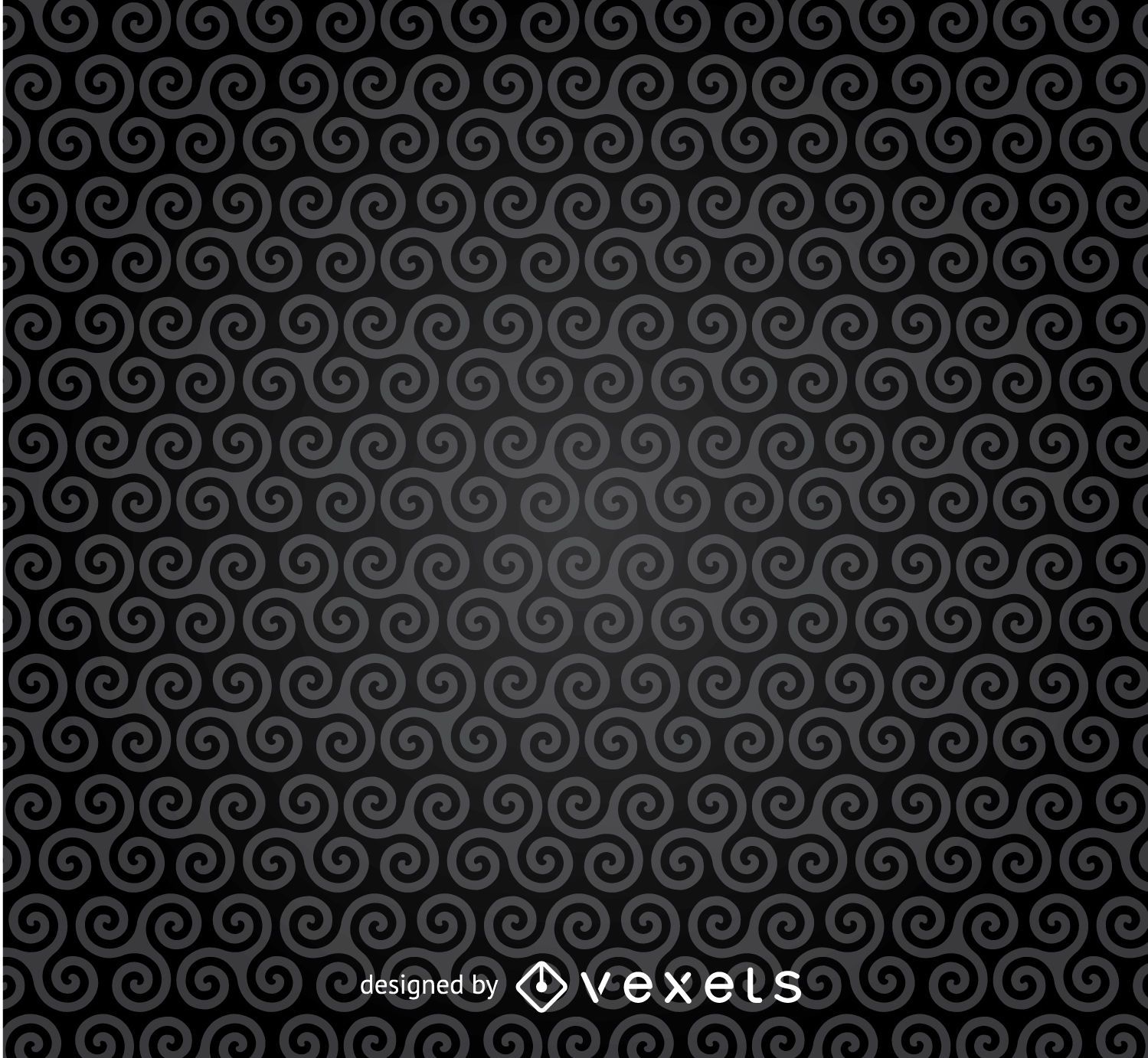 Dark spirals pattern background