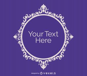Círculo elegante adorno morado