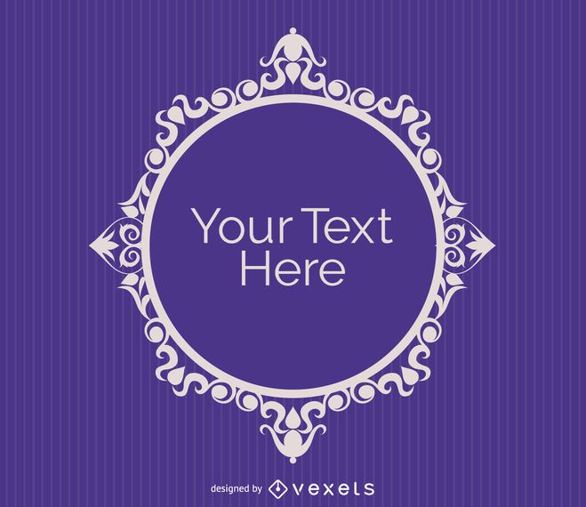 Elegant circle ornament purple - Vector download