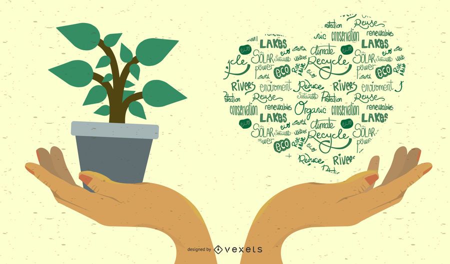 Gardening Ecology Concept Hands Gardening Ecology Concept Hands