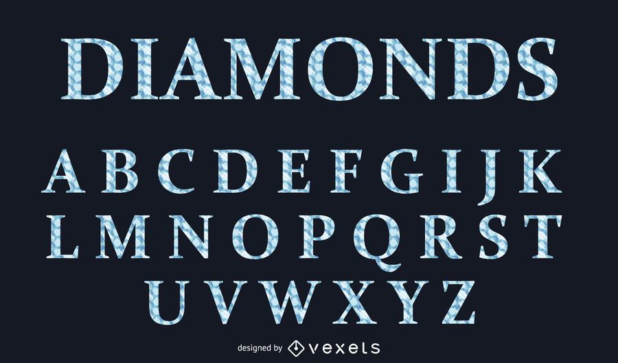 Diamond Style Alphabetic Typeface Diamond Style Alphabetic Typeface