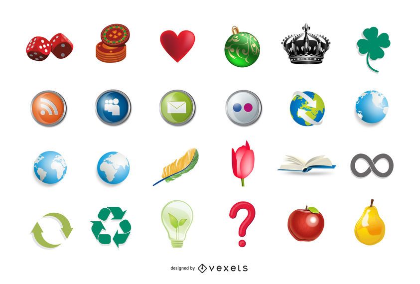 24 bonitos e grátis 3D Vector Icons 24 bonitos e grátis 3D Vector Icons