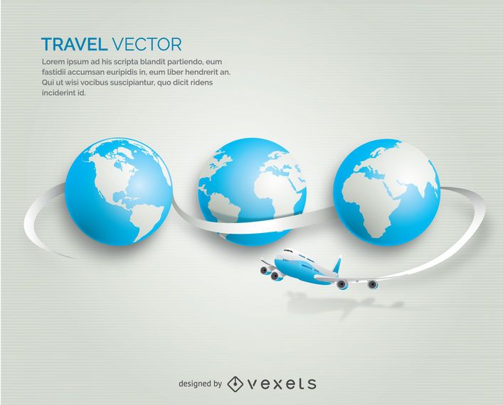 Avión viajando globo Avión viajando globo