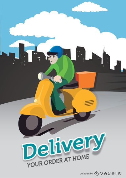 Delivery motorcyclist city Delivery motorcyclist city