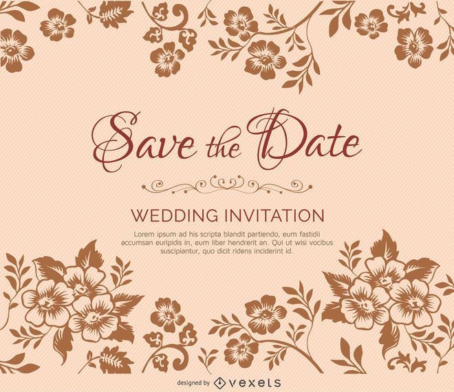 Ramas de flores matrimonio invitación Ramas de flores matrimonio invitación