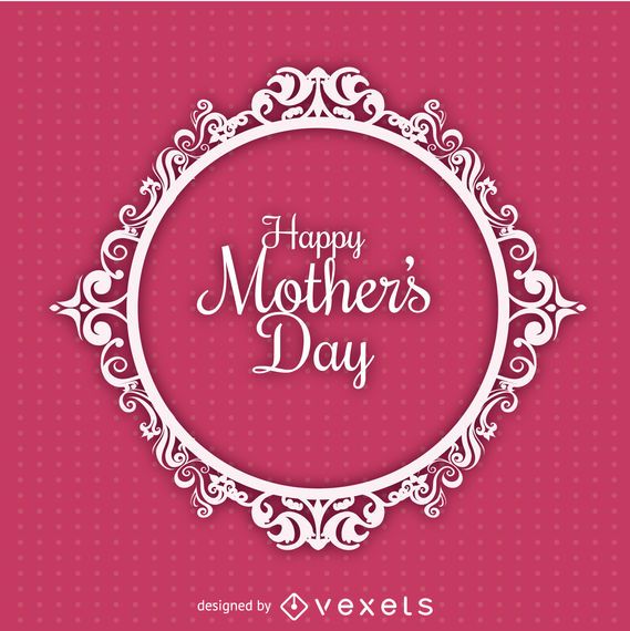 Mother’s Day circle ornament card Mother’s Day circle ornament card