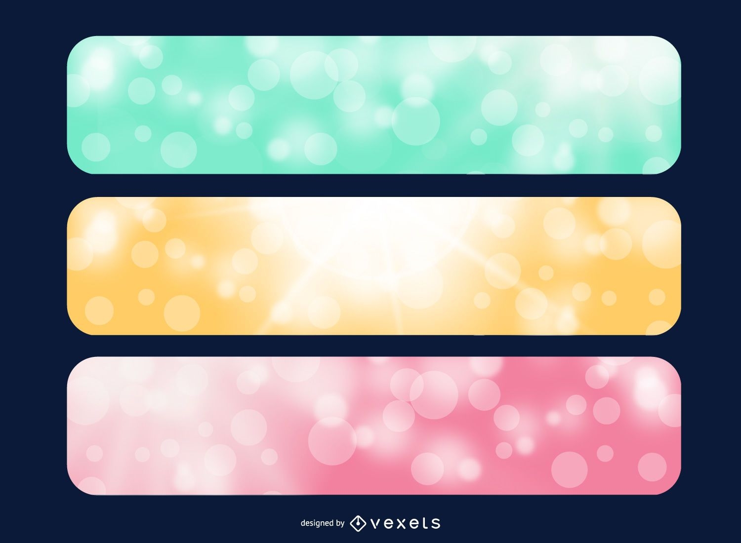 Shiny Sunlight Multicolored Banners