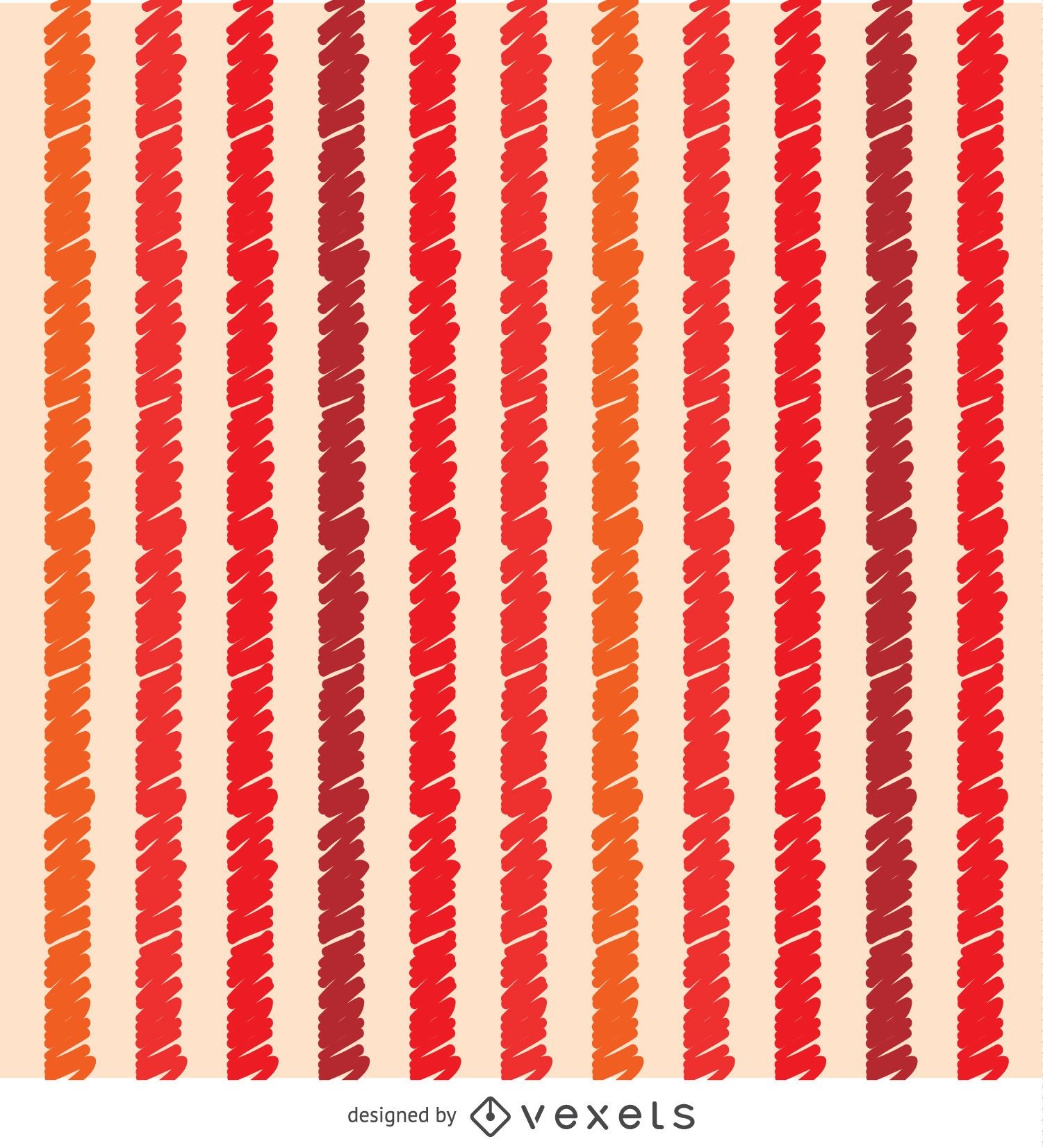 Orange red scribble stripes 