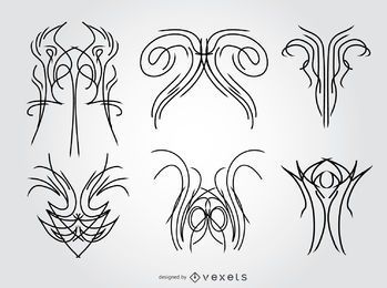 6 Nadelstreifen Designs