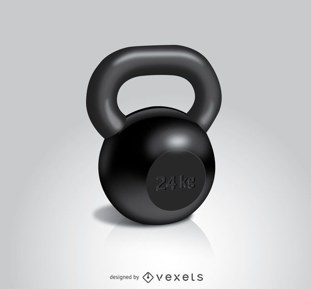 Entrenamiento con Kettlebells 24 kg Descargar vector