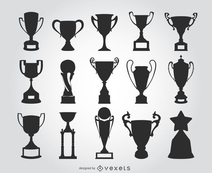 15 silhuetas de troféus 15 silhuetas de troféus