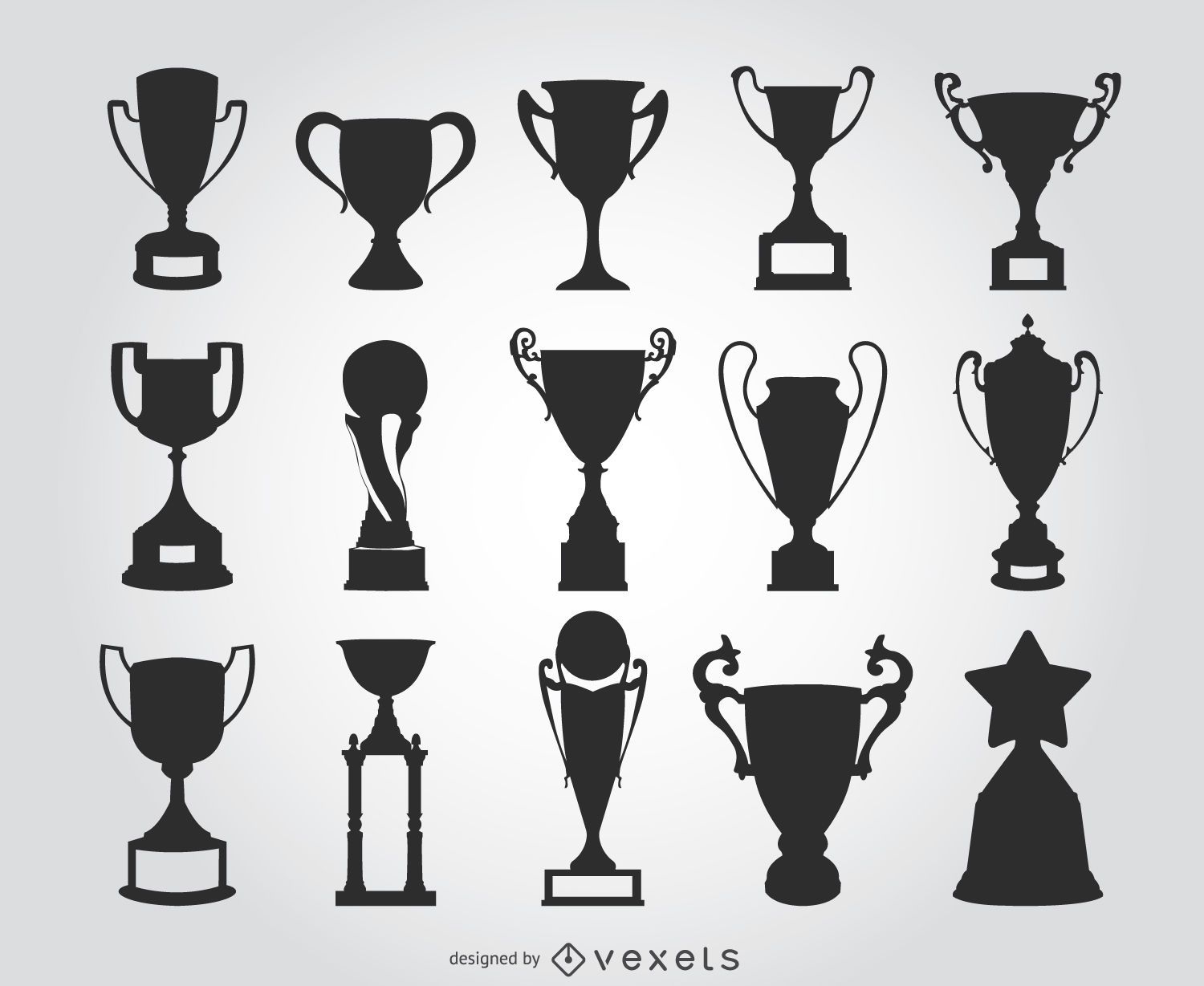 15 silhuetas de troféu