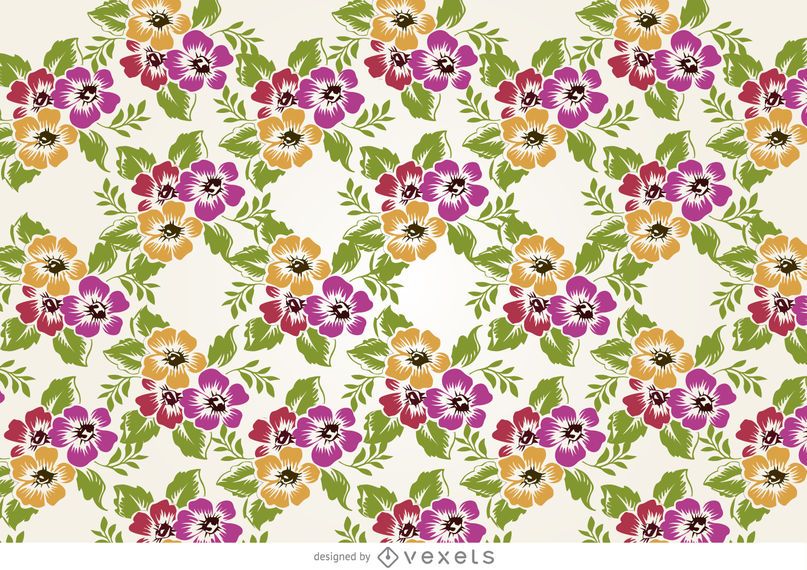 Desenho padrão de flores Desenho padrão de flores