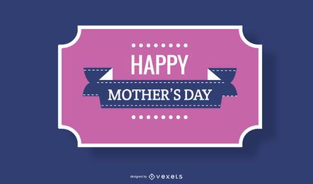 Tarjeta de felicitación vintage del día de la madre