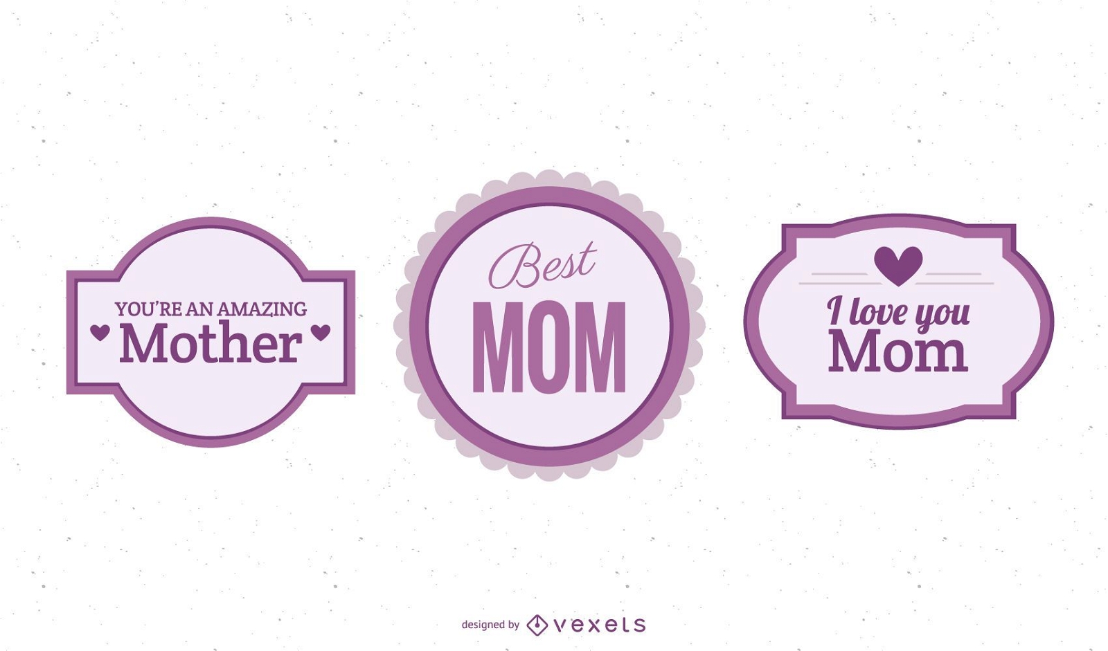 Colorful Mother?s Day Labels Pack