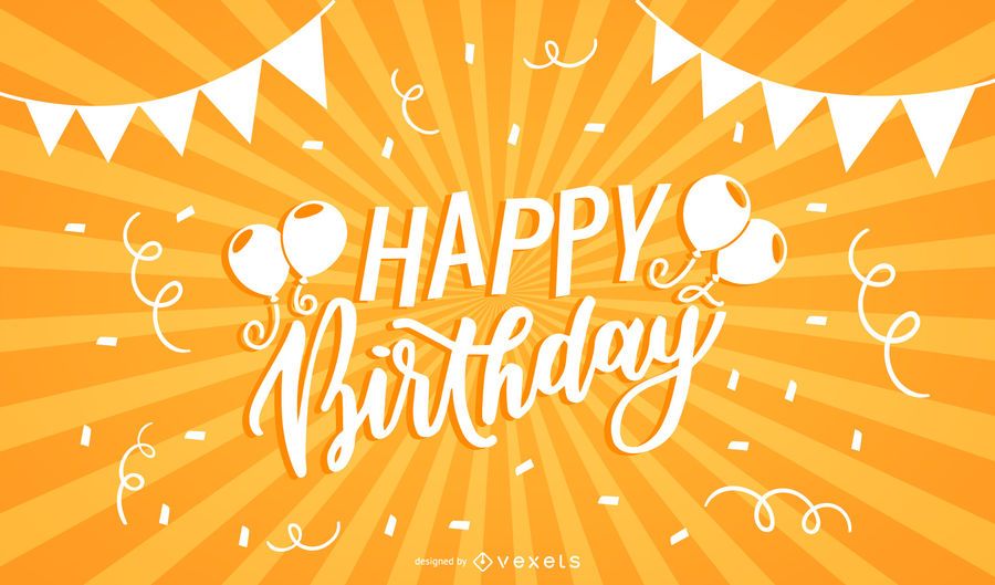 Alles Gute zum Geburtstag Typografie Sonnenstrahl Hintergrund Alles Gute zum Geburtstag Typografie Sonnenstrahl Hintergrund