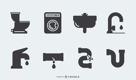 Silhouette Plumbing Icon Pack