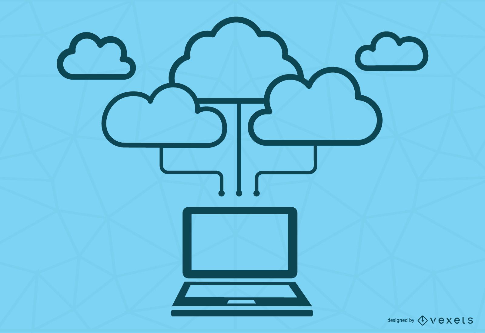 Blue Cloud Computing Concept