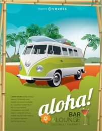 Cartaz de férias tropicais locais