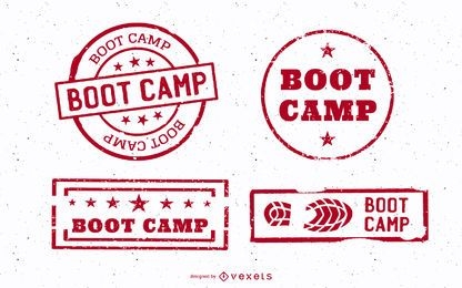 Conjunto de tocos de boot camp vintage