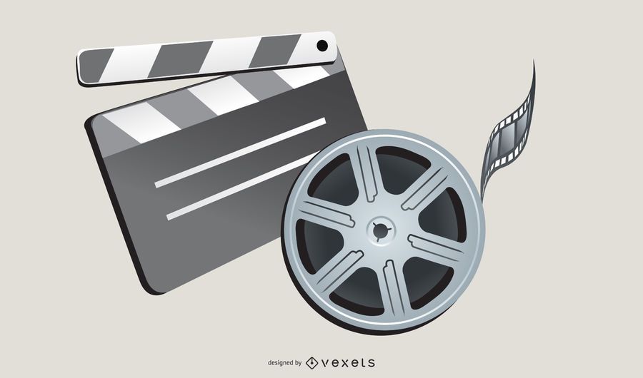Tira de película Clapperboard equipos de cine Tira de película Clapperboard equipos de cine