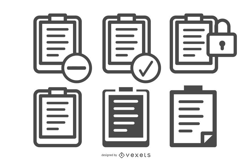 Minimal Clipboard Icon Set Minimal Clipboard Icon Set