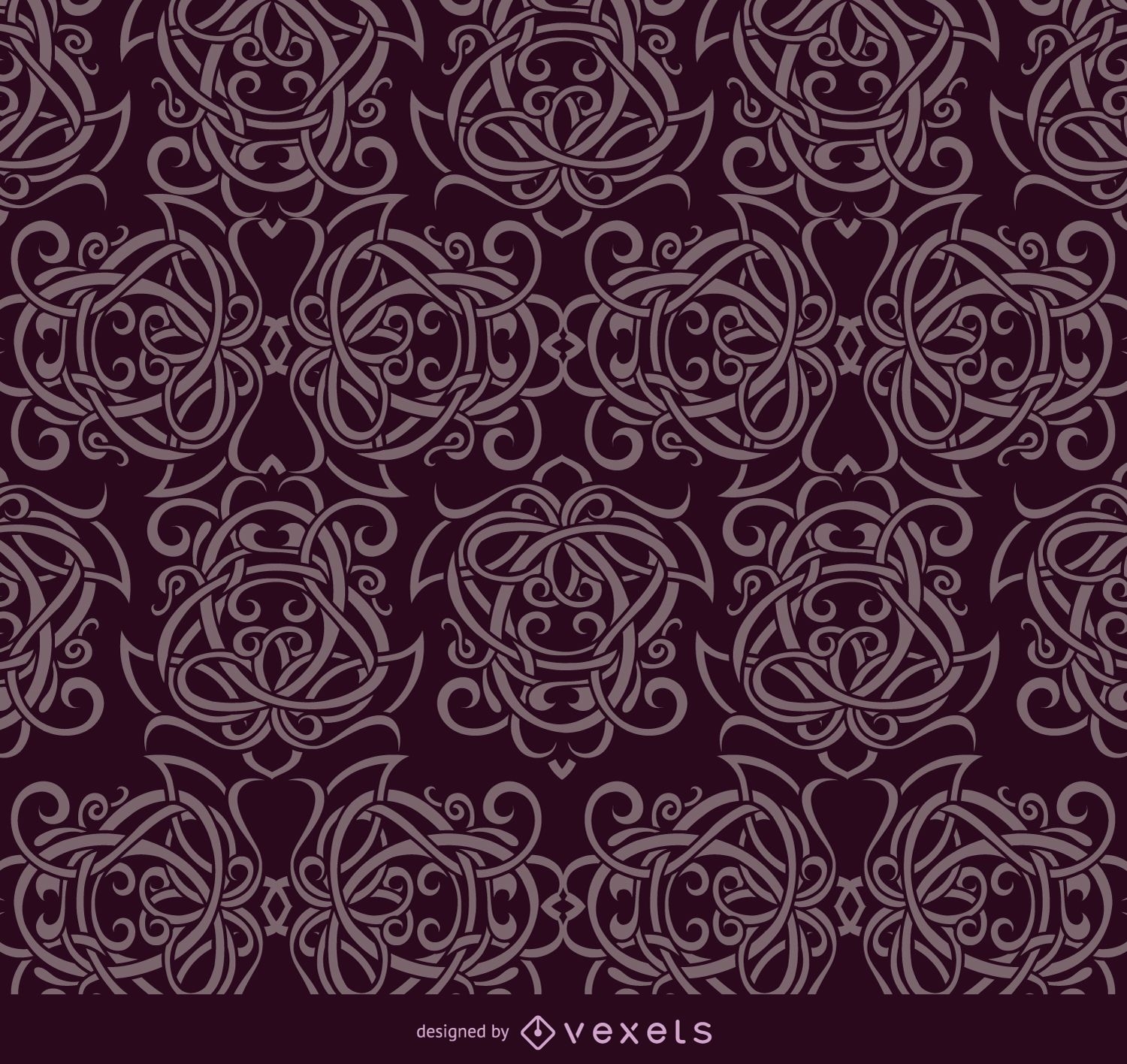 Celtic ornaments purple pattern