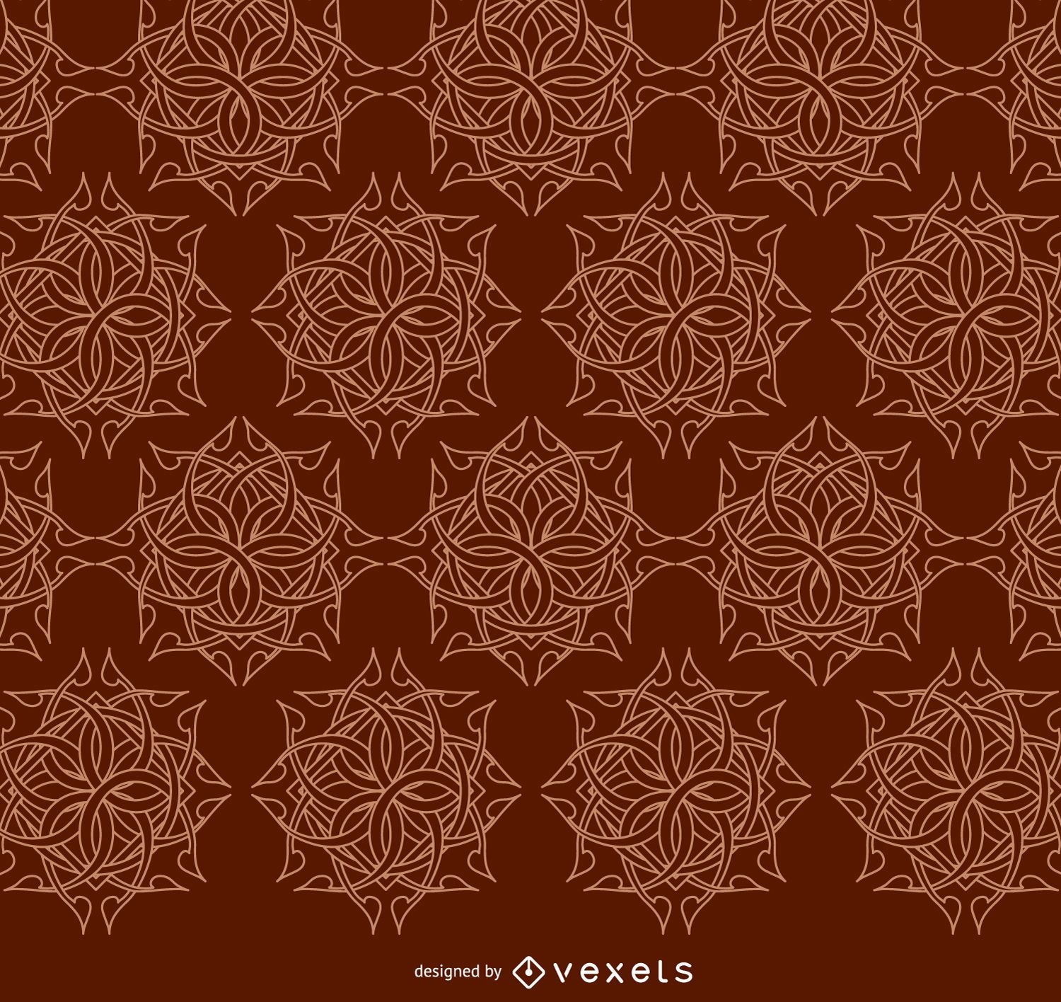 Celtic ornaments brown pattern
