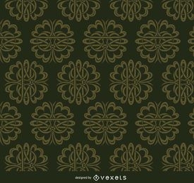 Celtic ornaments green pattern