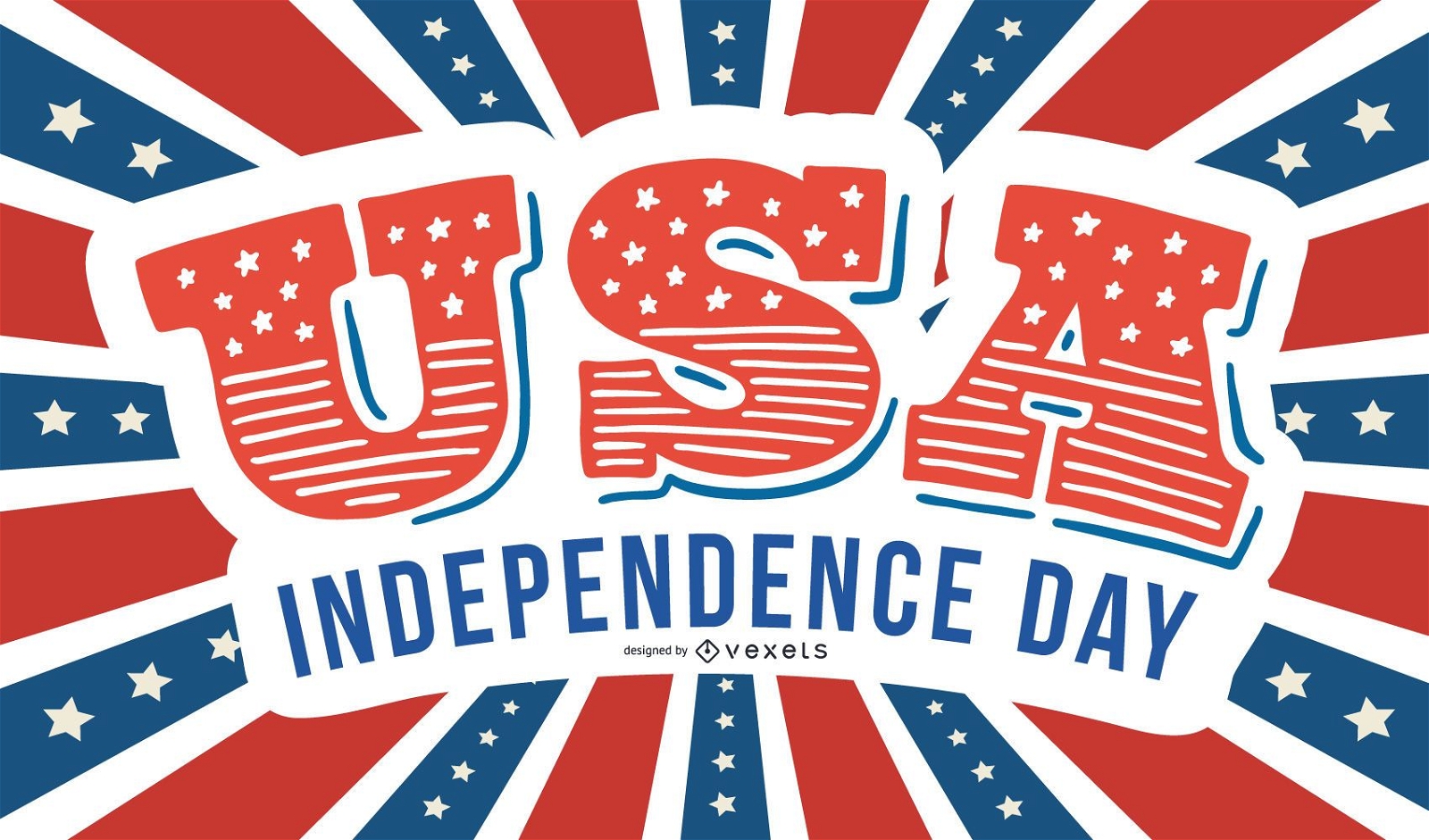 Cartão criativo do Dia da Independência dos EUA