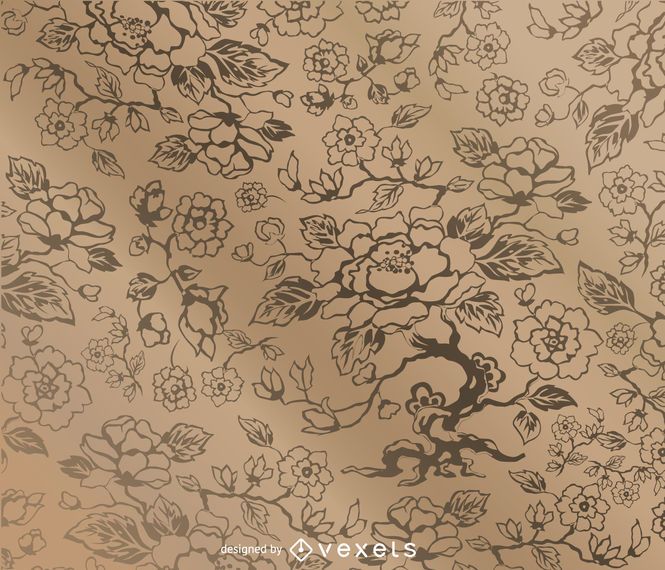 Floral vintage pattern with textures Floral vintage pattern with textures