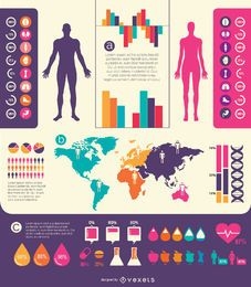 Infográficos médicos de saúde