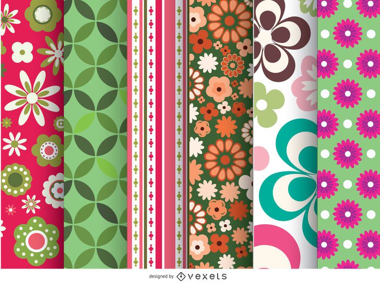 6 beautiful Floral Patterns 6 beautiful Floral Patterns