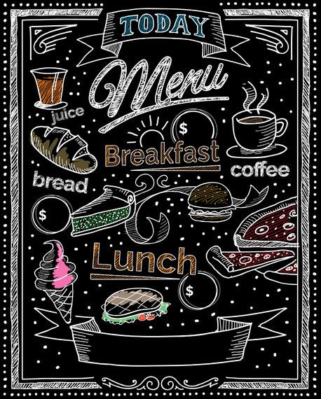 Chalk Restaurant Blackboard Chalk Restaurant Blackboard