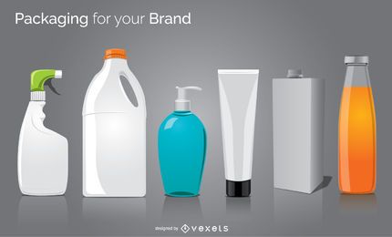 6 Verpackungsflaschenset