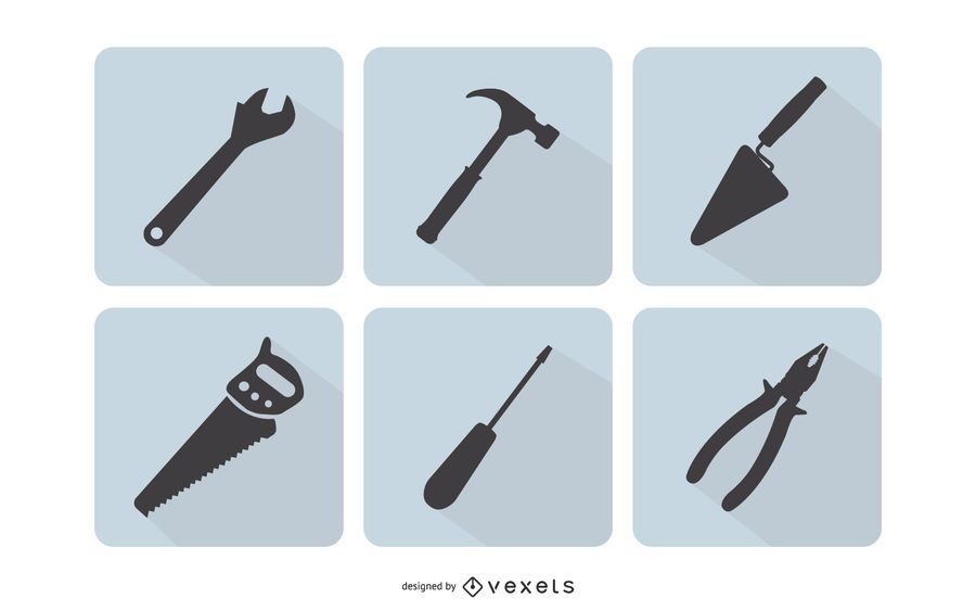 Flat Construction Tool Set Flat Construction Tool Set