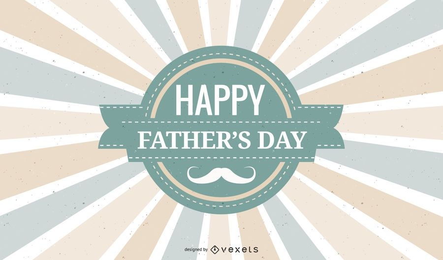 Vintage Father?s Day Greeting Card - Vector Download