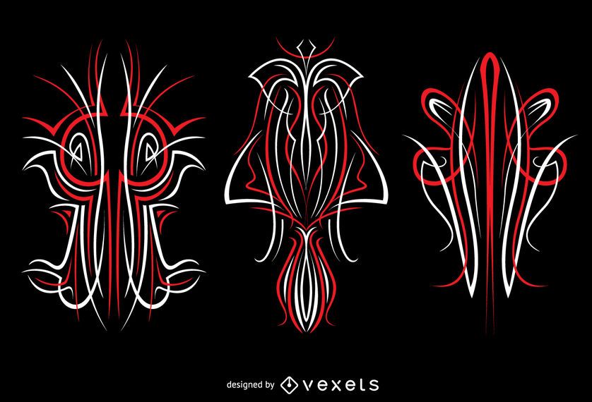 Ilustrações de 3 pinstripes Ilustrações de 3 pinstripes