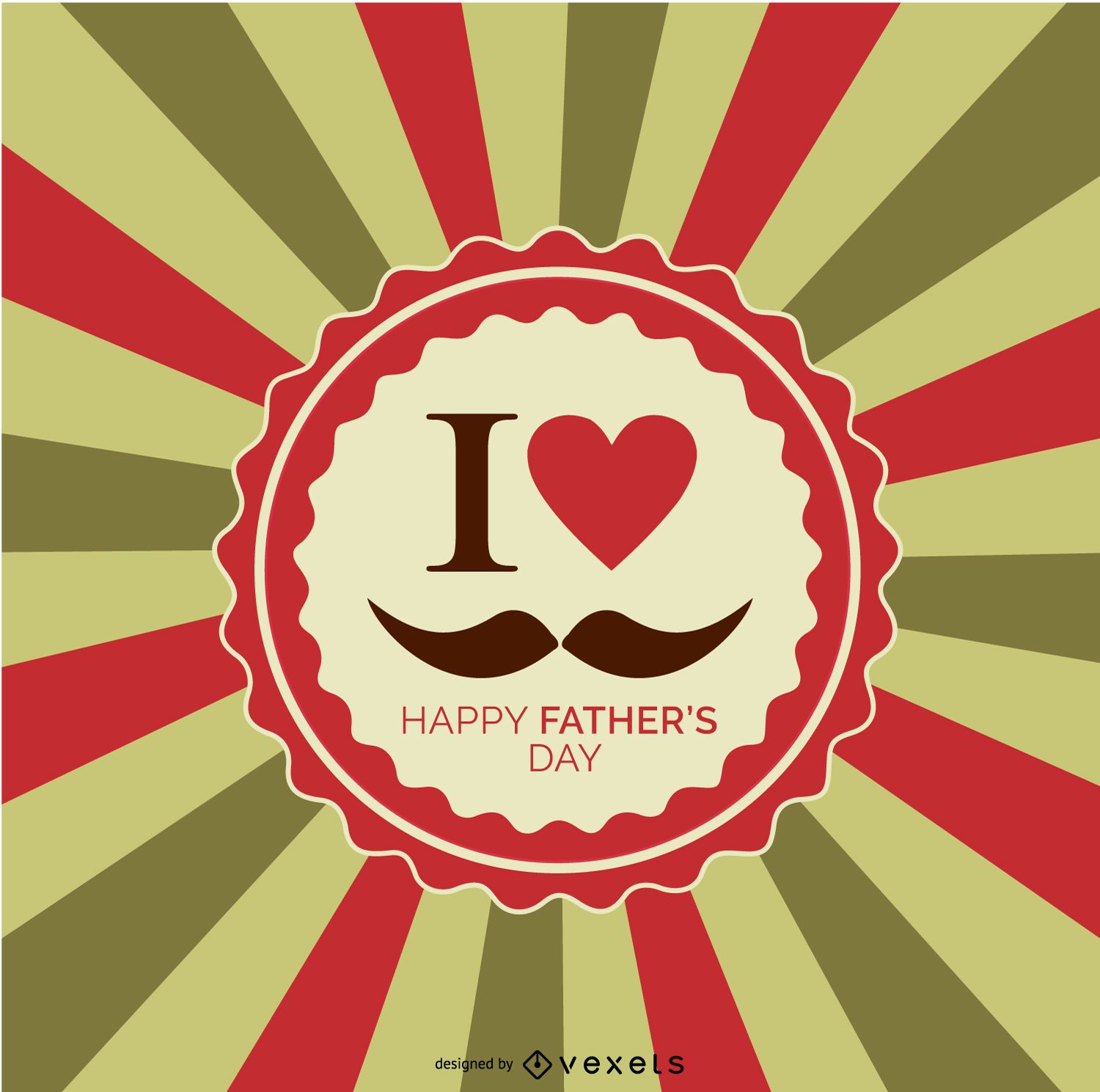 I love my Father retro design