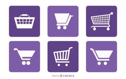 Shopping Cart Icon Squares Pack
