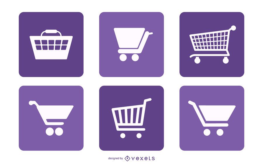 Shopping Cart Icon Squares Pack Shopping Cart Icon Squares Pack