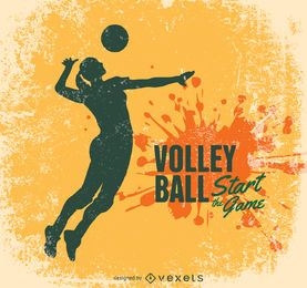 Design grunge de voleibol