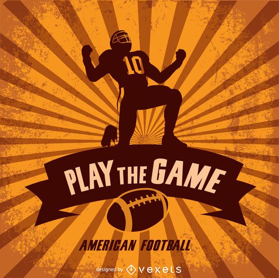Diseño retro de fútbol americano Diseño retro de fútbol americano