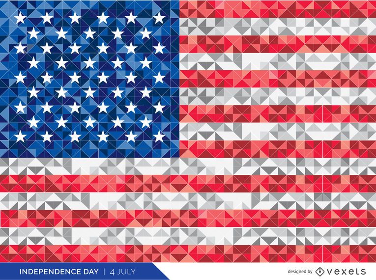 Polygonal USA flag Polygonal USA flag