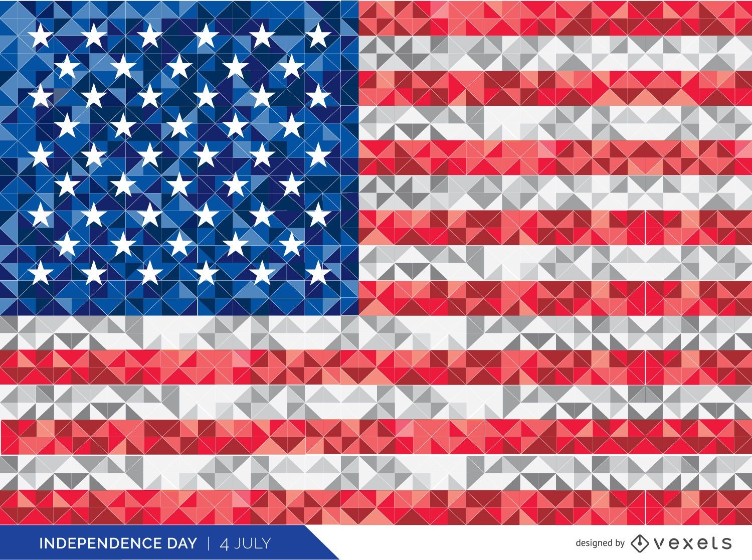 Polygonal USA flag