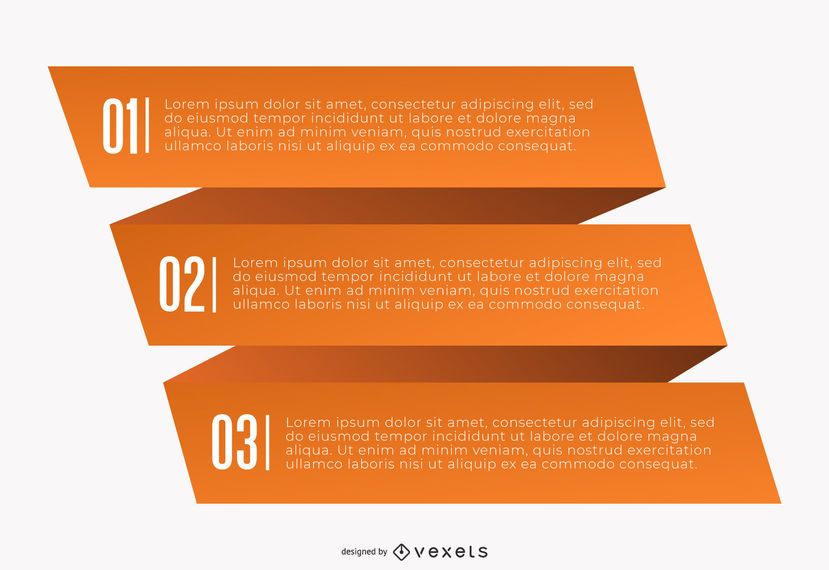 Three Folds Creative Origami Infographic Three Folds Creative Origami Infographic