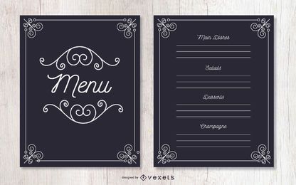 Decorative Ornate Event Menu