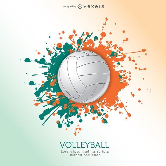 Volleyball Ball Grunge Design - Vector Download