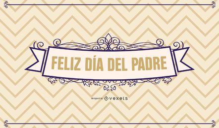 Tarjeta decorativa retro del día del padre