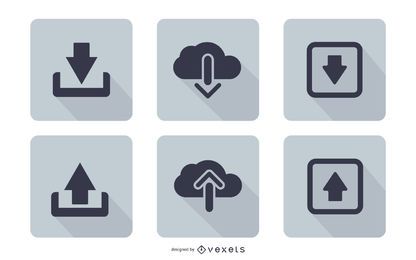 Descarga plana Cargar conjunto de iconos